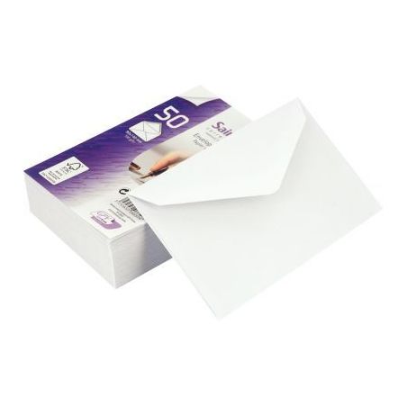 Achetez Paquet de 50 enveloppes blanches 90x140mm 100g pour cartes de visite 6650 GPV pas cher sur M..
