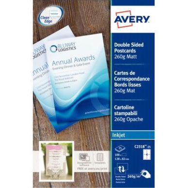 Achetez Pochette de 75 cartes de correspondance 210x99mm 220G C2359-25 AVERY pas cher sur Ma Rentré..