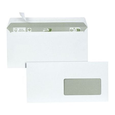 Achetez Boîte 500 enveloppes blanches DL 80 grammes Fenêtre 45 3016 GPV pas cher sur Ma Rentrée S..
