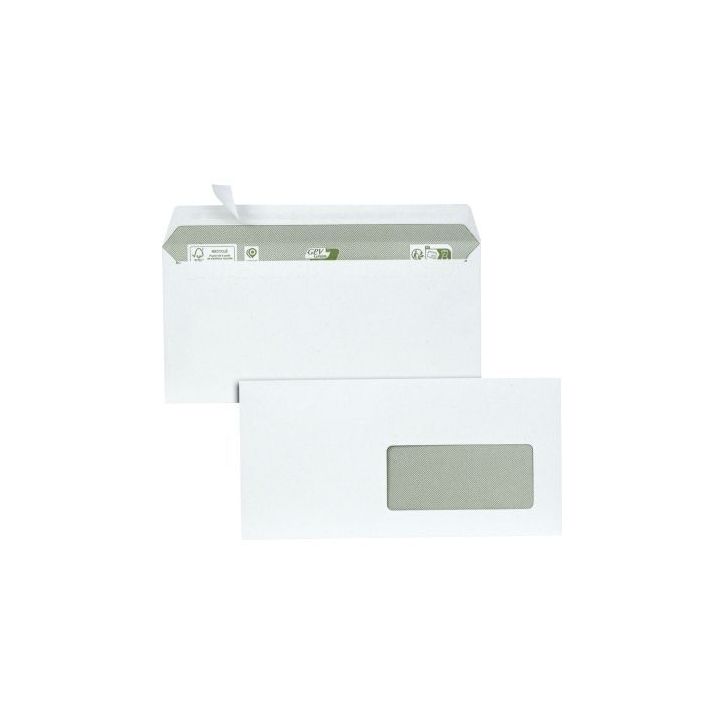 Boîte 500 enveloppes blanches DL 80 grammes Fenêtre 45 3016 GPV