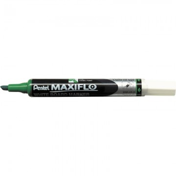 Marqueur tableau blanc Maxiflo pointe fine biseautée vert MWL6S-D PENTEL