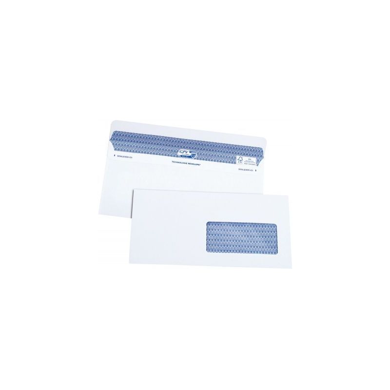 Achetez Boîte de 100 enveloppes blanches DL+ 112x225 90g/m² fenêtre 45x100 SECURE autocollante 50.. Achetez Boîte de 100 enveloppes blanches DL+ 112x225 90g/m² fenêtre 45x100 SECURE autocollante 50..