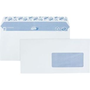 Achetez Boîte de 500 Enveloppes blanches DL 110x220 90g/m² fenêtre 45x100 bande de protection 271..