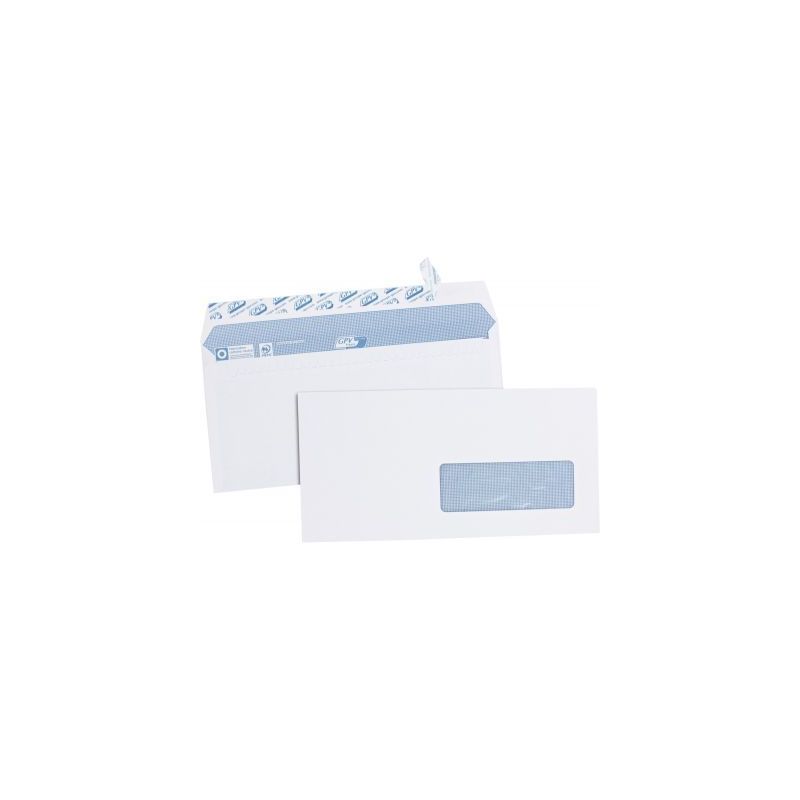 Achetez Boîte de 500 enveloppes blanches DL 110x220 90g/m² fenêtre 35x100 bande de protection 271.. Achetez Boîte de 500 enveloppes blanches DL 110x220 90g/m² fenêtre 35x100 bande de protection 271..