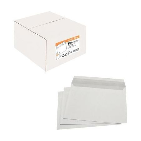 Achetez Boîte de 500 enveloppes Blanches 80g C5 162x229 mm auto-adhésives pas cher sur Ma Rentrée..