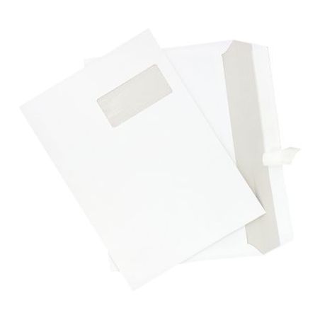 Achetez Boite de 250 enveloppes blanches C4 229x324 90g/m² fenêtre 50x105 bande de protection 7569..