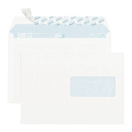 Achetez Boîte de 70 enveloppes blanches C5 162x229 80g/m² bande siliconée fenêtre 45x100 6264 pa..
