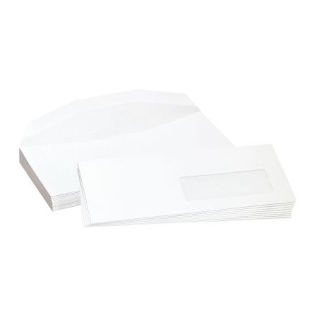 Achetez Boite de 1000 enveloppes blanches 162xx229mm 80g mécanisables fenêtre 45x100mm 1561 LA COU..