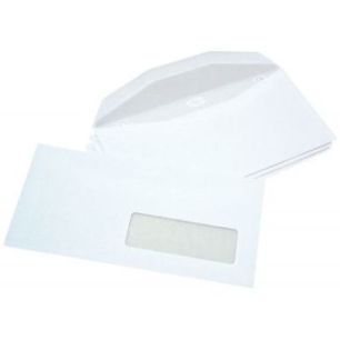 Achetez Boîte de 1000 enveloppes blanches 114x229 80g/m² fenêtre 35x100 de mise sous pli automati..