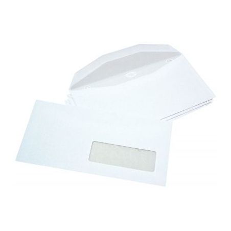 Achetez Boîte de 1000 enveloppes blanches 114x229 80g/m² fenêtre 35x100 de mise sous pli automati..
