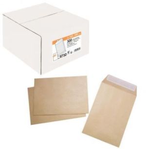 Achetez Boîte de 500 pochettes kraft Brun recyclé 90g C5 162x229 auto-adhésives pas cher sur Ma R..