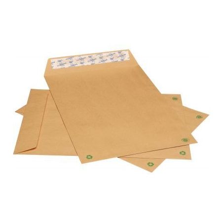 Achetez Boîte de 250 pochettes kraft C4 229x324 90g/m² fenêtre 50x110 bande de protection 10510 p..