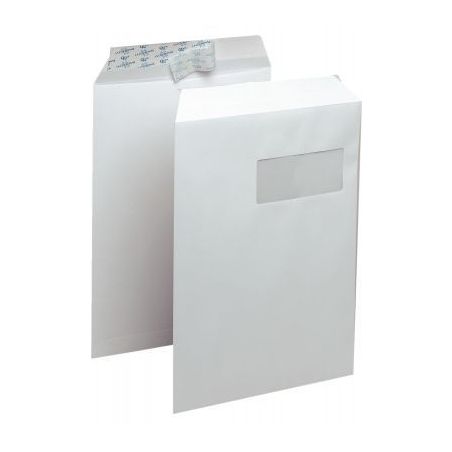 Achetez Paquet de 50 pochettes vélin blanc 229x324 90g/m² fenêtre 50x110 bande de protection 2305..