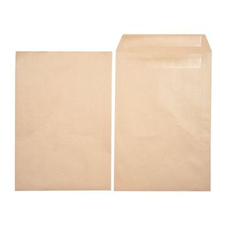 Achetez PERGAMY Boîte de 250 pochettes kraft Brun 90g C4 229x324 mm autocollantes pas cher sur Ma R..