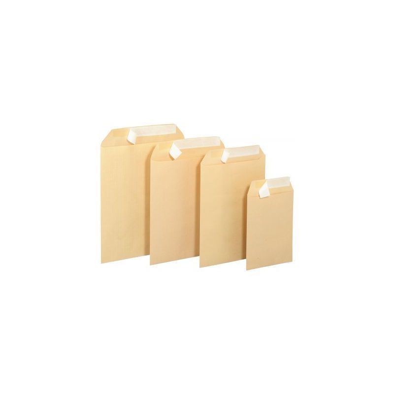Achetez Boite de 250 pochettes Kraft 120g format 26x33cm bande siliconnée 4157 pas cher sur Ma Rent..