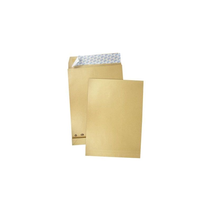 Achetez Carton de 250 pochettes kraft 280x365mm 120g soufflet 30mm bande siliconée 4971 GPV pas che..
