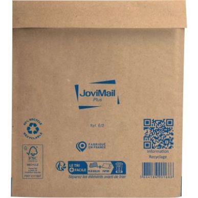 Achetez Carton de 100 pochettes bulles papier renforcé 220x260 153500106 JOVIMAIL JOVIPACK pas cher..