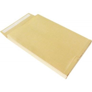 Achetez Paquet de 50 pochettes kraft armé brun 3 soufflets C4 229x324 130 g/m² bande de protection..