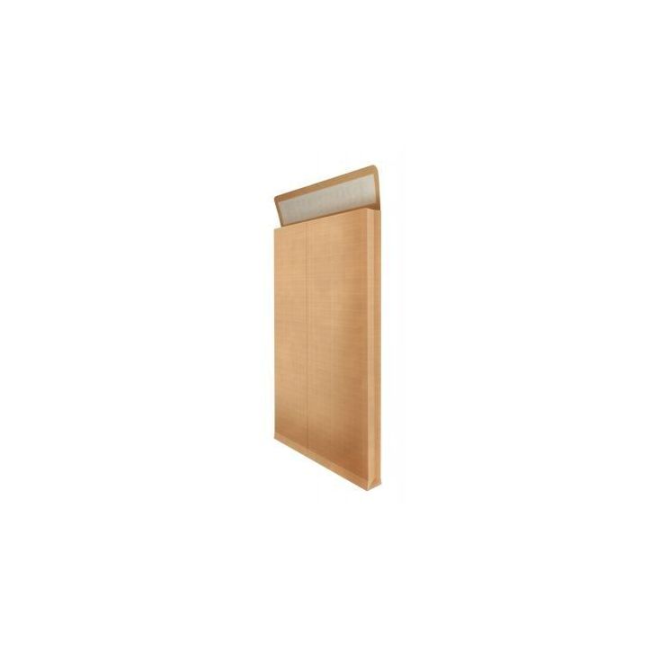Paquet de 50 pochettes kraft armé 280x400mm soufflet 30mm bande siliconée 501730