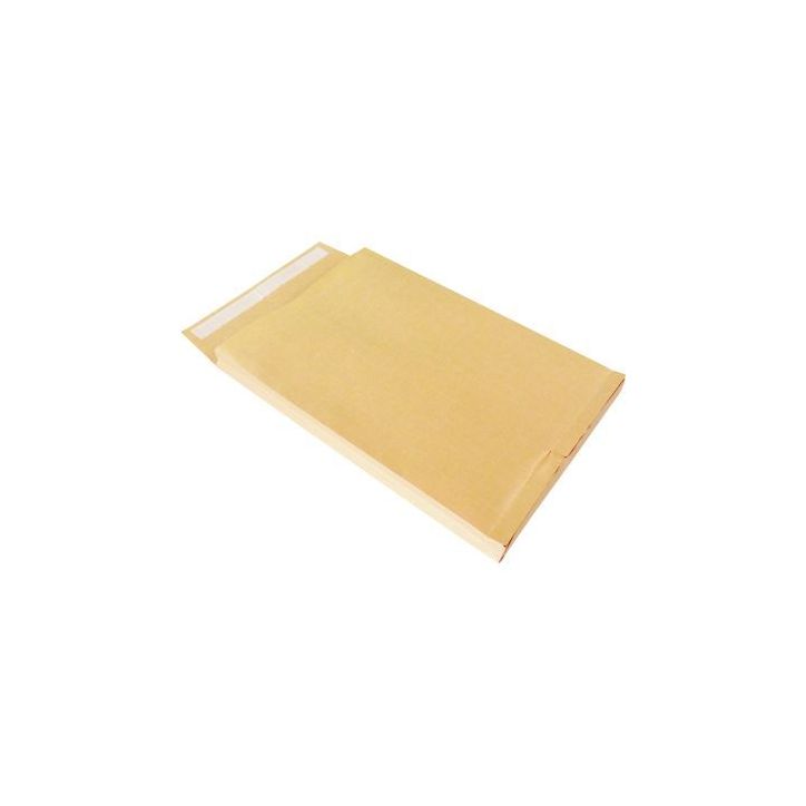 Paquet de 25 pochettes kraft armé 260x330mm soufflet 30mm bande siliconée 23067 LA COURONNE