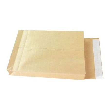 Achetez Paquet de 50 pochettes kraft armé brun 3 soufflets 260x330 120g/m² bande de protection 501..