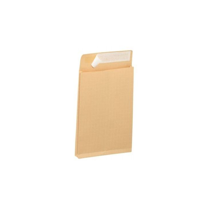 Paquet de 50 pochettes kraft armé 340x460mm soufflet 30mm bande siliconée 501733 LA COURONNE