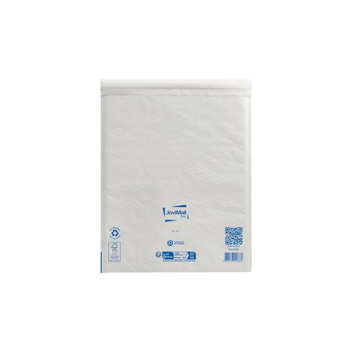 Paquet de 10 pochettes matelassées en kraft Blanches bulles format 35 x 47 cm