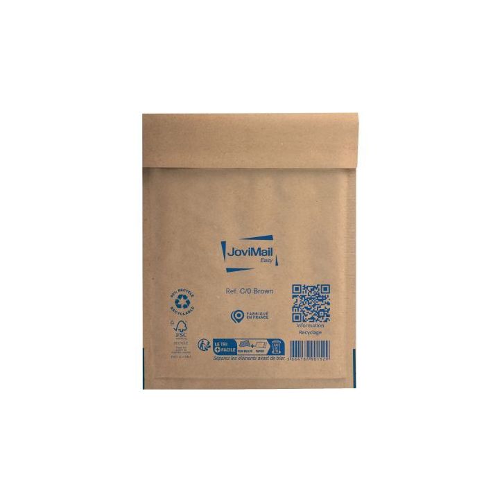 Carton de 100 pochettes bulles papier 150x210mm Kraft 153400103 JOVIMAIL JOVIPACK