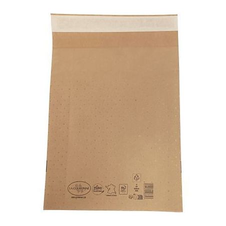 Achetez Carton de 50 pochettes bulle air papier 150  x 250 mm avec soufflet 60 mm 834 LA COURONNE pa..