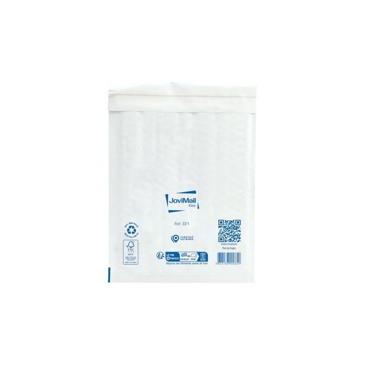 Paquet de 10 pochettes matelassées en kraft Blanches bulles format 27 x 36 cm