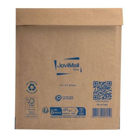 Achetez Paquet de 10 pochettes bulles papier 220x260mm Kraft 153400126 JOVIMAIL JOVIPACK pas cher su..