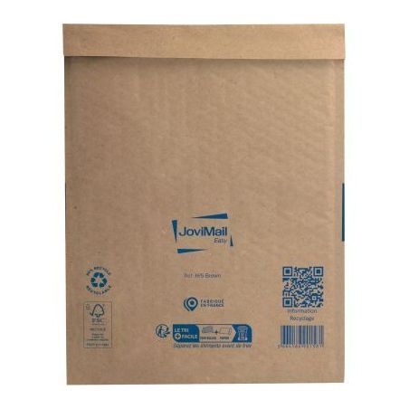 Achetez Carton de 100 pochettes bulles papier 270x360mm Kraft 153400109 JOVIMAIL JOVIPACK pas cher s..