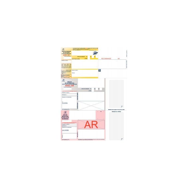Achetez Boîte de 1000 imprimés recommandés avec AR 3459 pas cher sur Ma Rentrée Scolaire Achetez Boîte de 1000 imprimés recommandés avec AR 3459 pas cher sur Ma Rentrée Scolaire