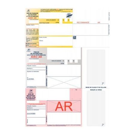 Achetez Boîte de 1000 imprimés recommandés avec AR 3459 pas cher sur Ma Rentrée Scolaire