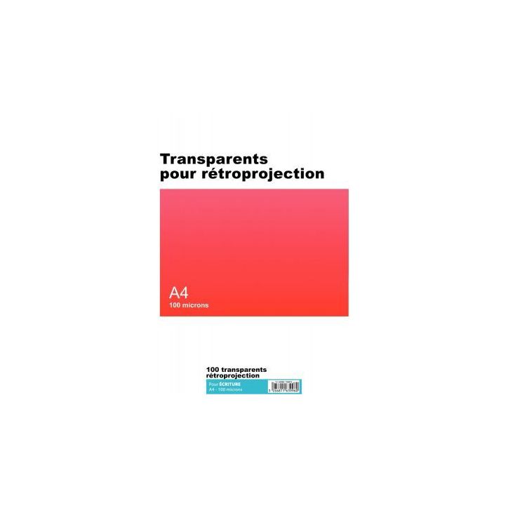 Boîte de 100 transparents pour rétroprojection écriture A4 100µ 33638235 ACCO