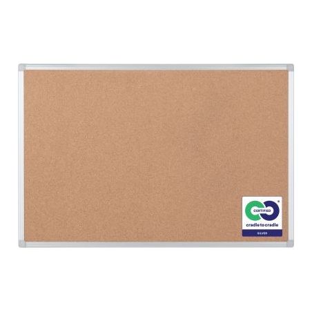 Achetez Tableau liège Earth 150x100cm cadre alu CR151790 BI-OFFICE pas cher sur Ma Rentrée Scolair..