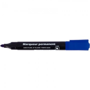 Marqueur permanent pointe ogive 3mm bleu 28206