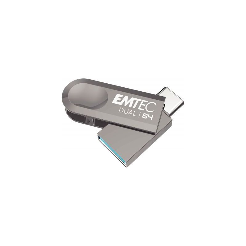 Achetez Clé USB 3.2 Emtec Dual 64 Go ECMMD64GD283 EMTEC pas cher sur Ma Rentrée Scolaire