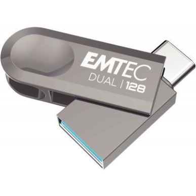 Achetez Clé USB 3.2 Emtec Dual 128 Go ECMMD128GD283 EMTEC pas cher sur Ma Rentrée Scolaire