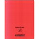 Piqûre 48 pages couverture polypropylène avec 2 rabats format 24x32 cm seyes rouge 400104016 HAMELIN