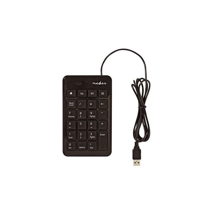 Pavé numérique USB filaire noir KBNM100BK NEDIS