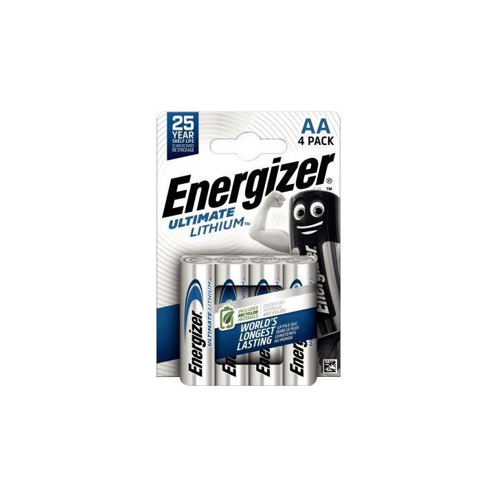 Blister 4 piles 1,5V Ultimate Lithium AA 7638900262643 ENERGIZER