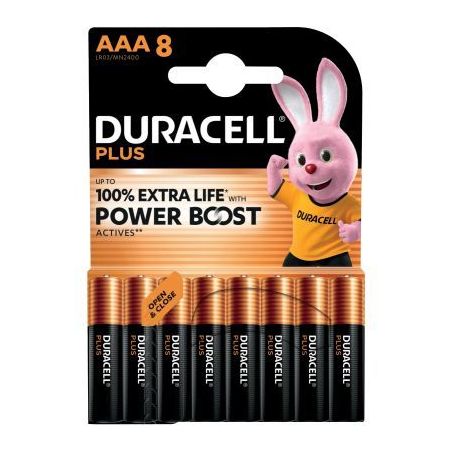 Achetez Blister 8 piles 1.5V PLUS POWERBOOST AAA / LR03 / MN2400 5000394176768 DURACELL pas cher sur..