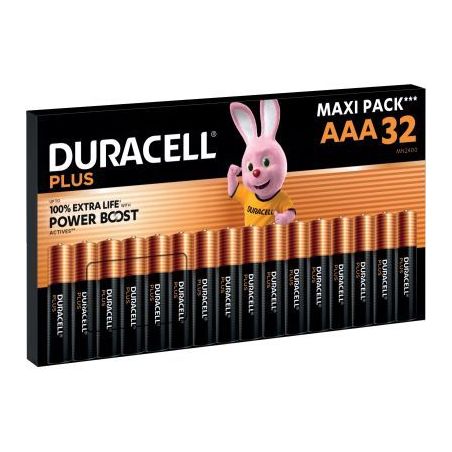Achetez Boite 32 piles 1.5V PLUS POWERBOOST AAA / LR03 / MN2400 5000394177277 DURACELL pas cher sur ..