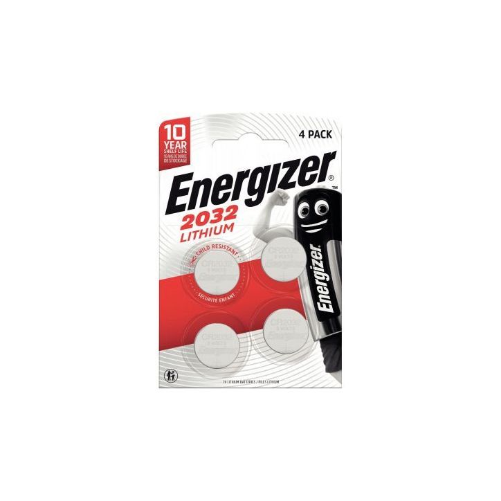 Blister de 4 piles lithium 3V CR2032 7638900450361 ENERGIZER