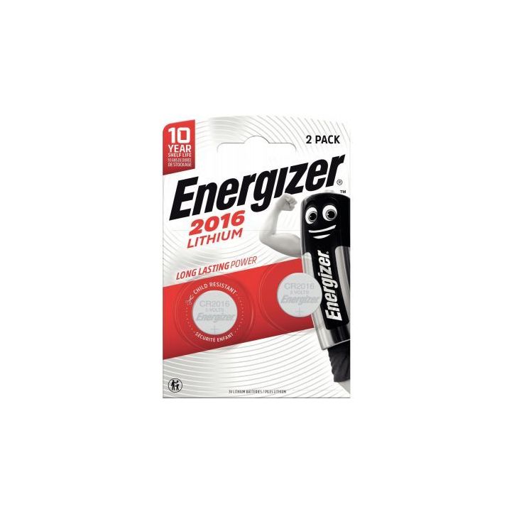 Blister de 2 pile Lithium 3V CR2016 7638900248340 ENERGIZER