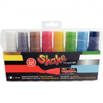 Set de 8 marqueurs peinture Shake XL 16mm dont 1 gratuit GI43500