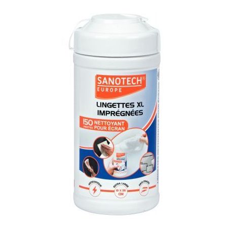 Achetez Boite de 150 grandes lingettes nettoyantes ST0191 SANOTECH pas cher sur Ma Rentrée Scolaire