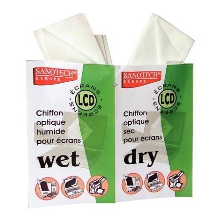 Achetez Sachet de 24 lingettes nettoyantes pour écran ST0165E SANOTECH pas cher sur Ma Rentrée Sco..