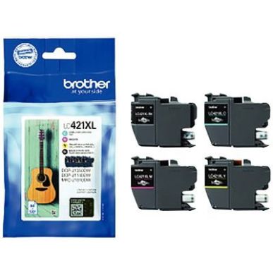 Achetez Lot de 4 cartouches encre Brother LC421XLVALBP noir cyan magenta et jaune à la marque Guita..